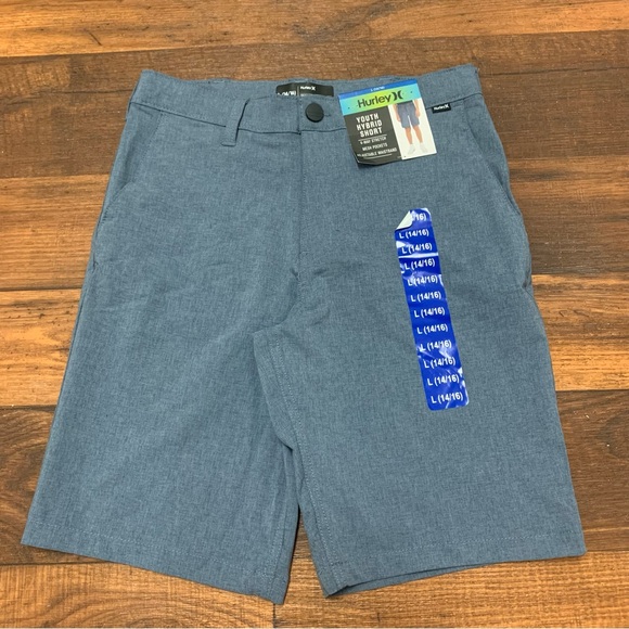Hurley Other - Hurley Youth Hybrid Blue Short Boys Size L 14/16 4 Watch Stretch Mesh Pockets